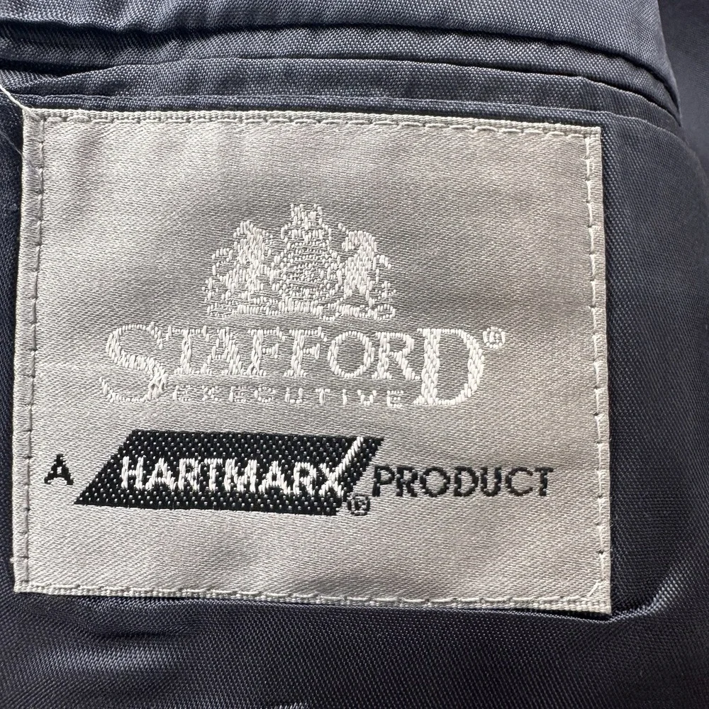 Stafford Signature Mens 100 Wool Sport Coat Mint Gray Two‎ Button Men's Blazer